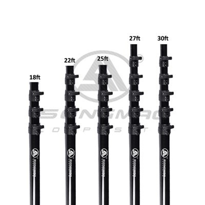 Poste de fibra de carbono extensible